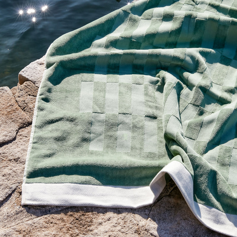 basil bangs | beach towel | sage