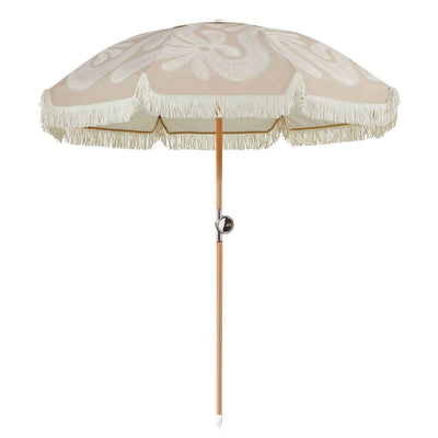 basil bangs | premium beach umbrella | flowers