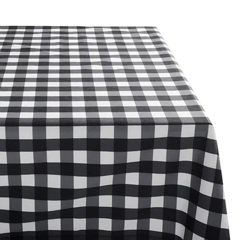 basil bangs | table cloth | gingham black - 3DC