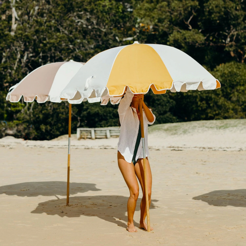 basil bangs | the weekend beach umbrella | marigold