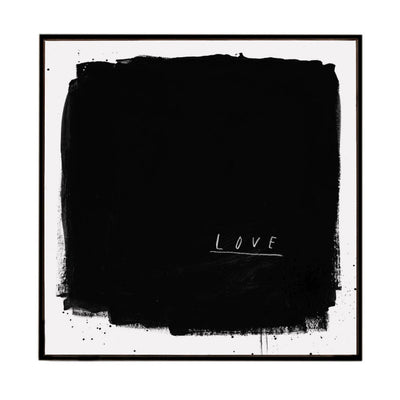 blacklist | love square canvas print | extra large | black - LC