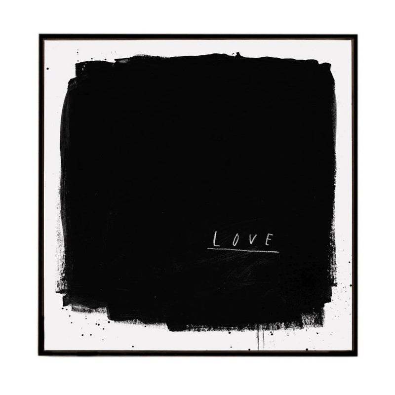 blacklist | love square canvas print | extra large | black - LC