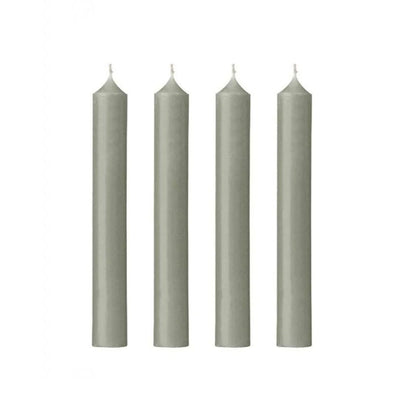 bougies la francaise | dinner candle pack of 12 | 20cm grey - 3DC