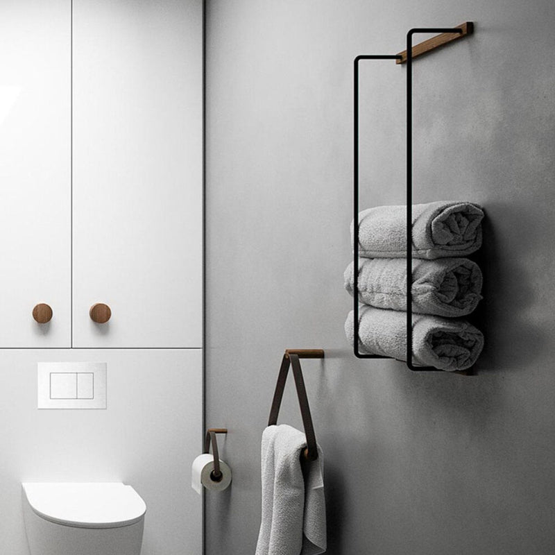 by wirth | towel hanger | smoked oak - LC