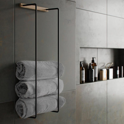 by wirth | towel rack | natural oiled oak - LC