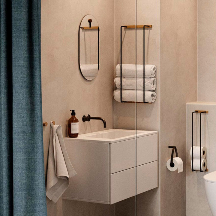 by wirth | towel rack | smoked oak - LC