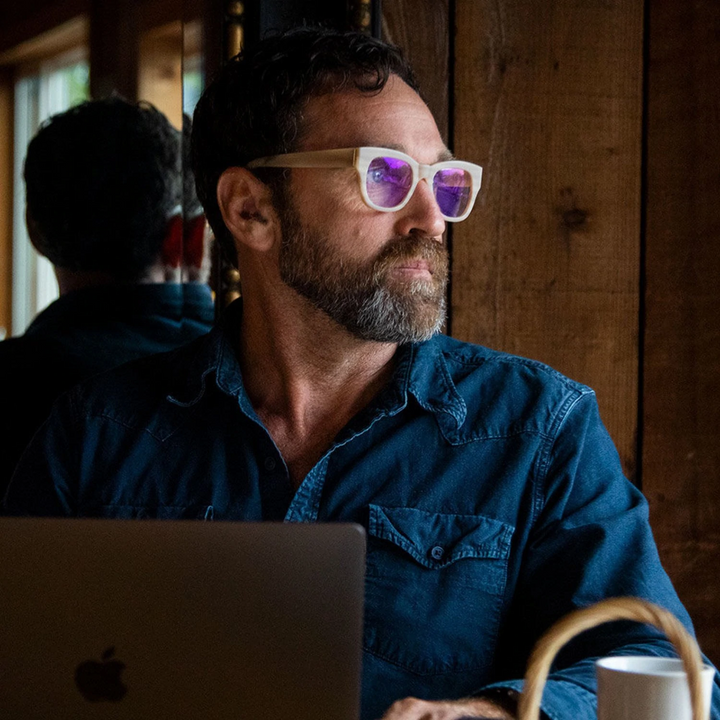 caddis | reading glasses | miklos matte bone - LC