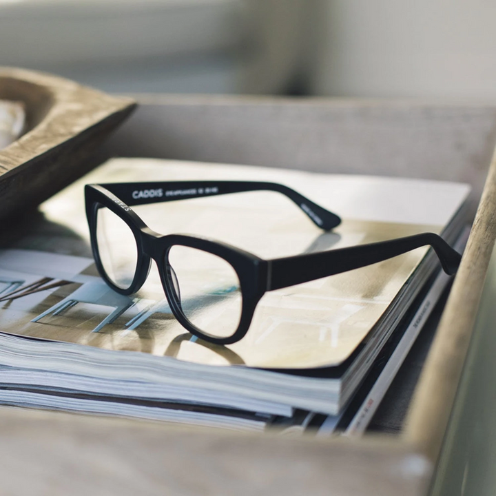 caddis | reading glasses | miklos matte black - LC
