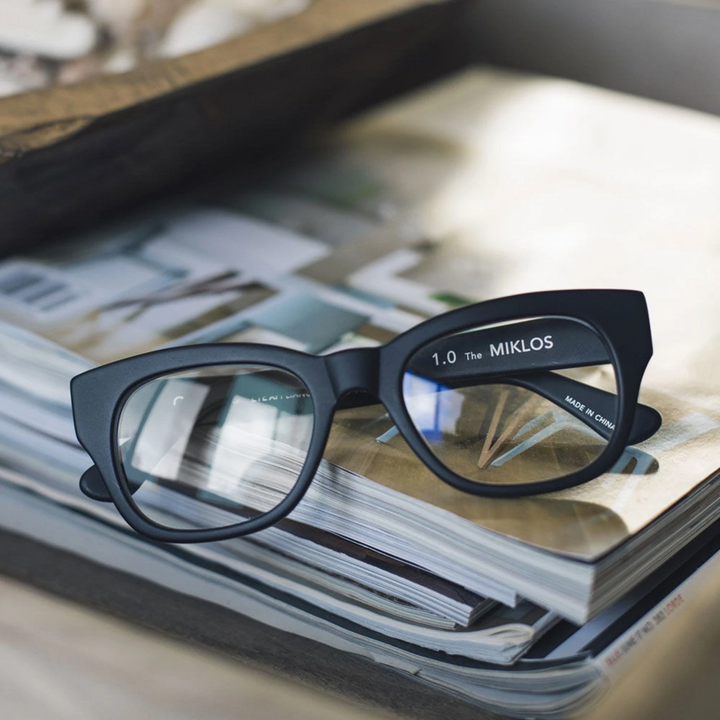 caddis | reading glasses | miklos matte black - LC