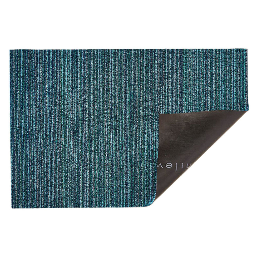 chilewich | large doormat 61x91cm (24x36") | skinny stripe turquoise