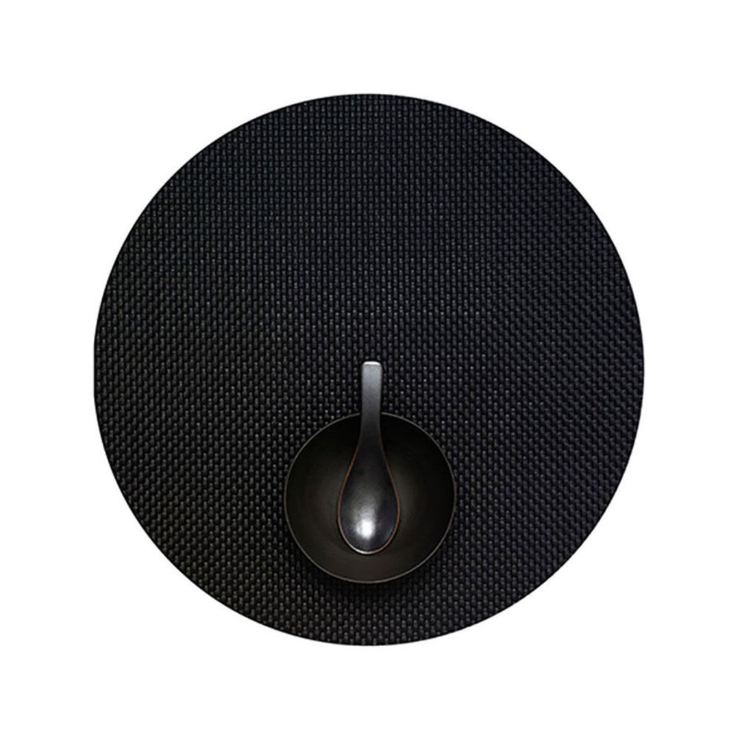 chilewich | placemat round | basketweave black