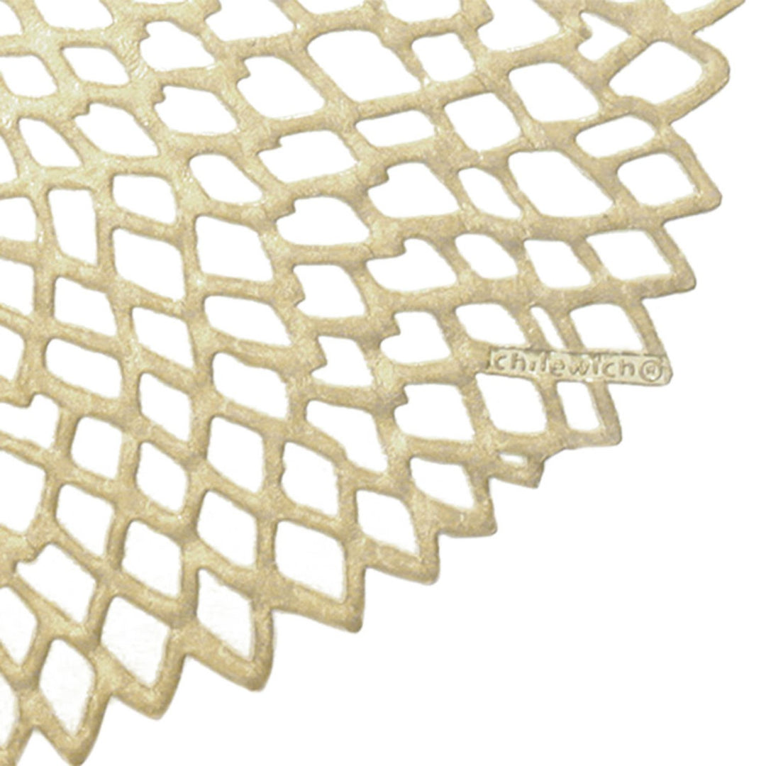 chilewich | placemat round | dahlia champagne ~ DC