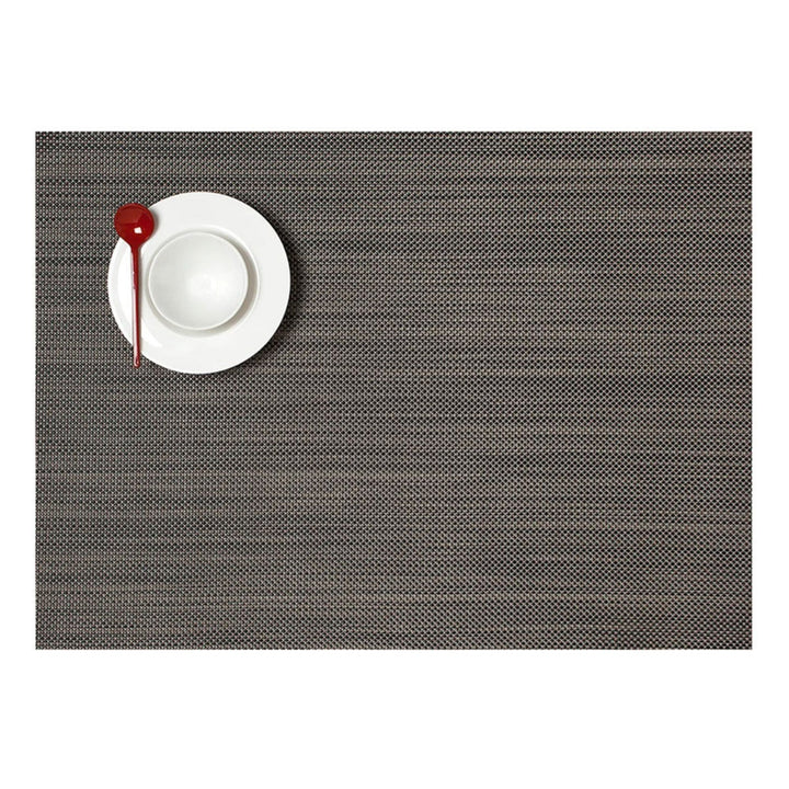 chilewich | placemat rectangle | mini basketweave light grey