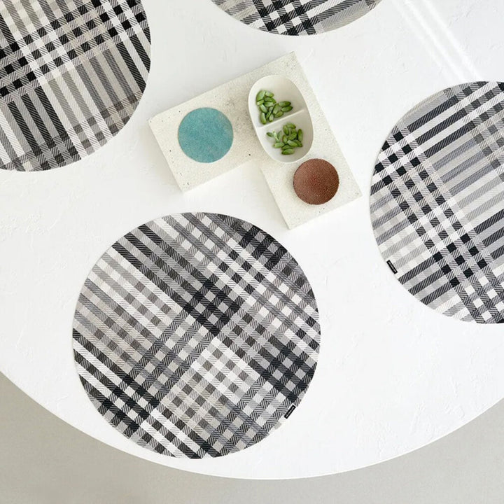 chilewich | placemat round | rhythm vanilla - DC