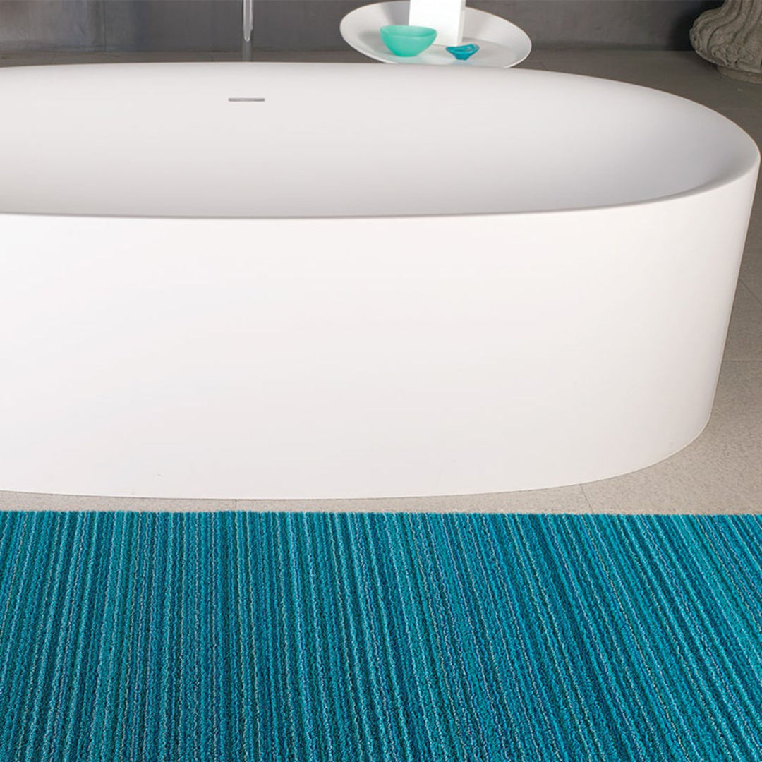 chilewich | runner mat 61x183cm (24x72") | skinny stripe turquoise