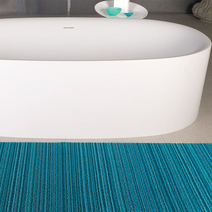 chilewich | runner mat 61x183cm (24x72") | skinny stripe turquoise