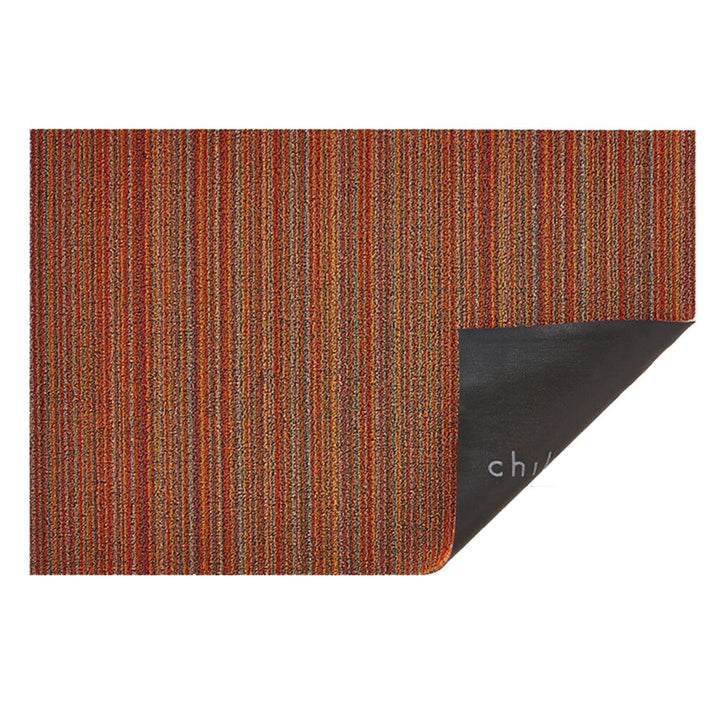 chilewich | shag utility doormat 61x91cm (24x36") | skinny stripe orange