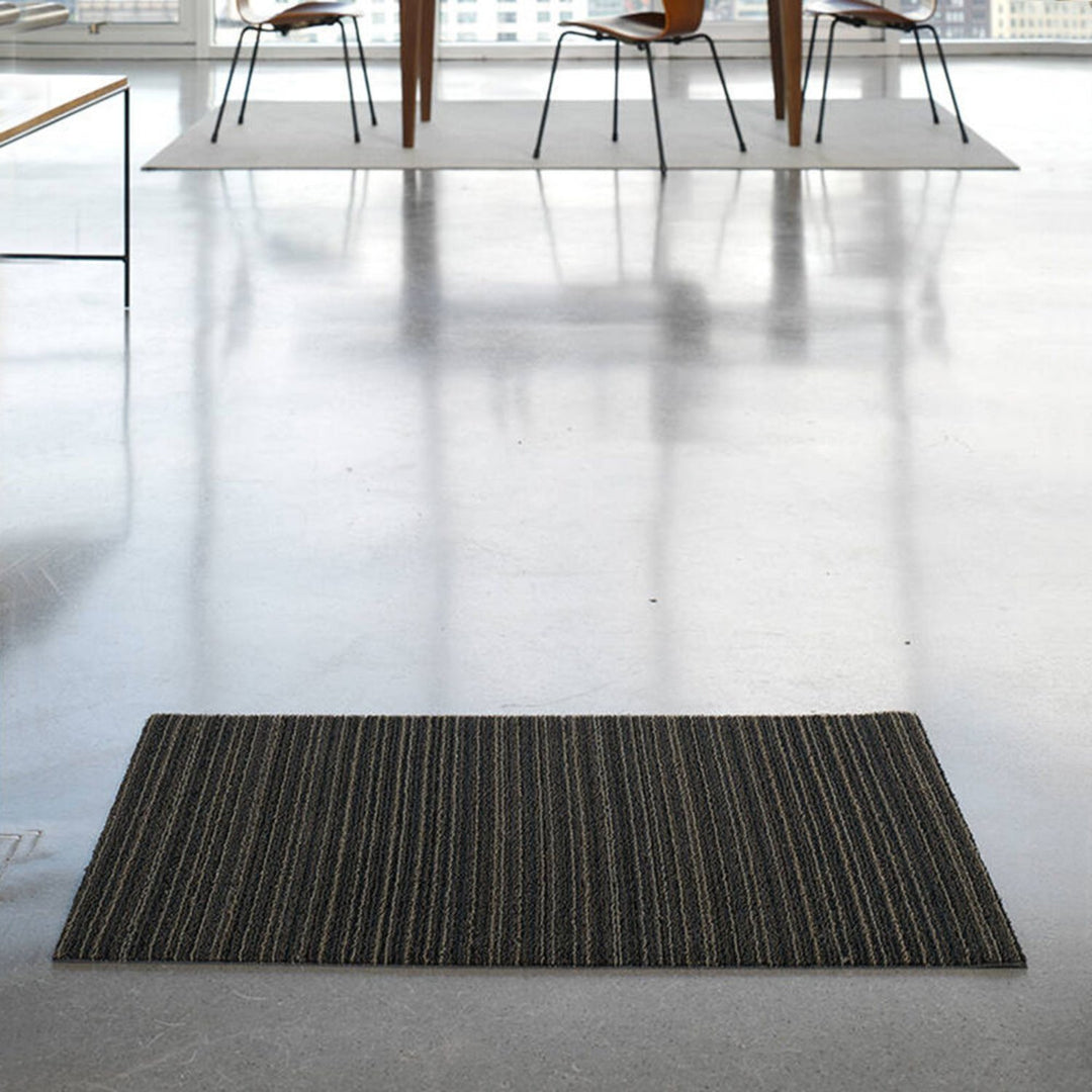 chilewich | large doormat 61x91cm (24x36") | skinny stripe steel