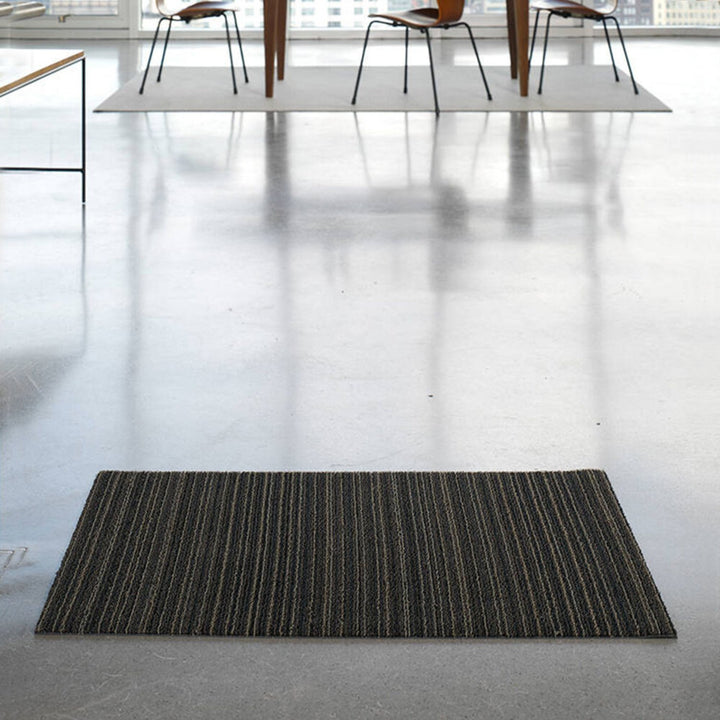 chilewich | large doormat 61x91cm (24x36") | skinny stripe steel