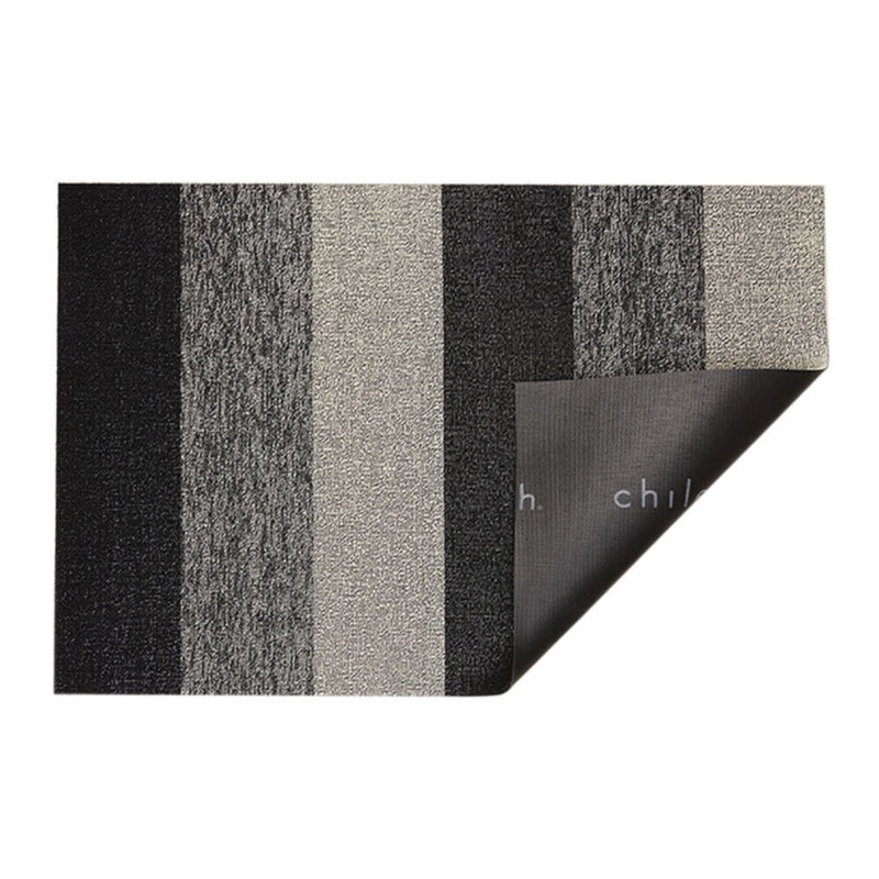 chilewich | large doormat 61x91cm (24x36") | marbled stripe salt + pepper