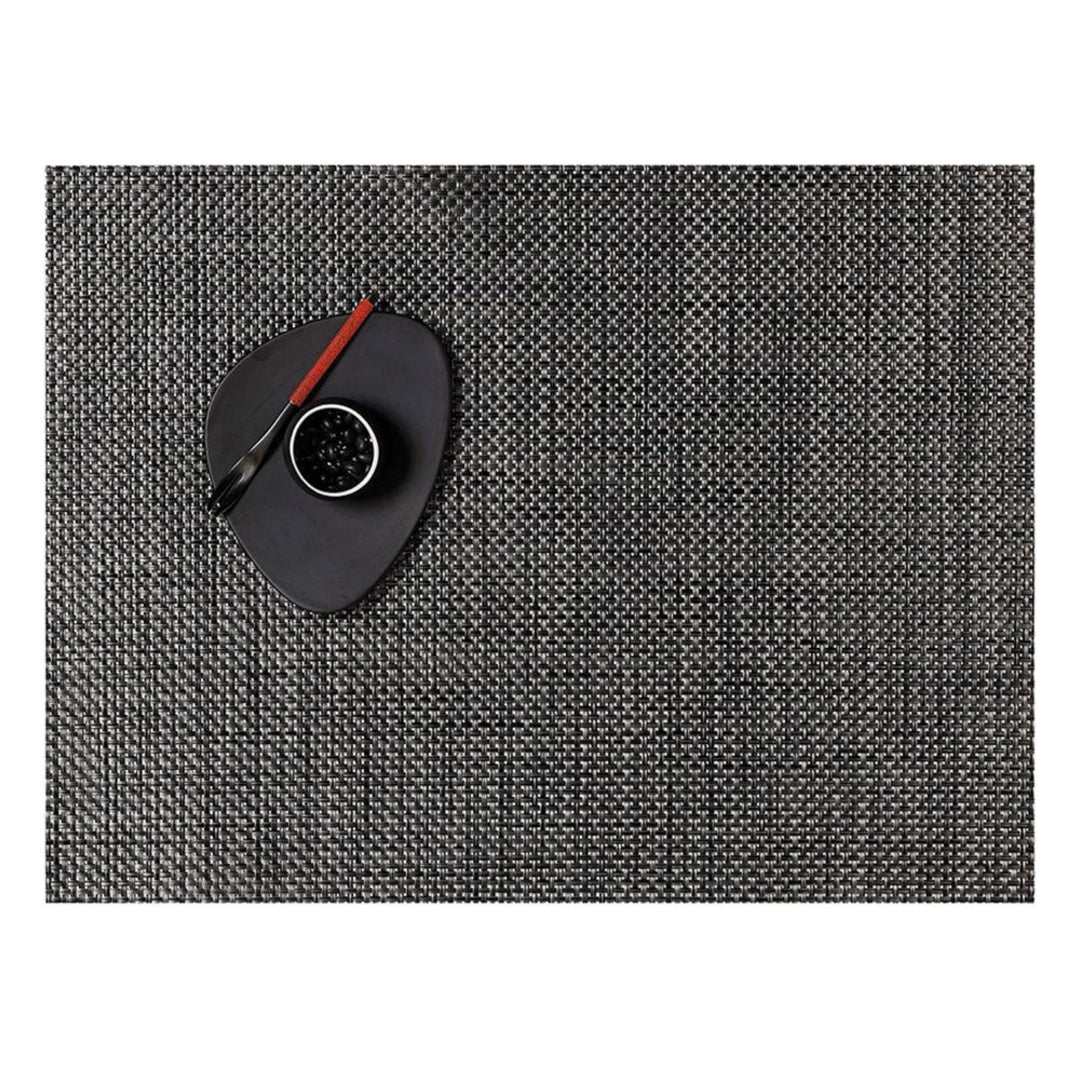 chilewich | placemat rectangle | basketweave carbon