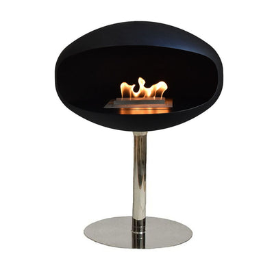 cocoon fires | pedestal | black + steel base