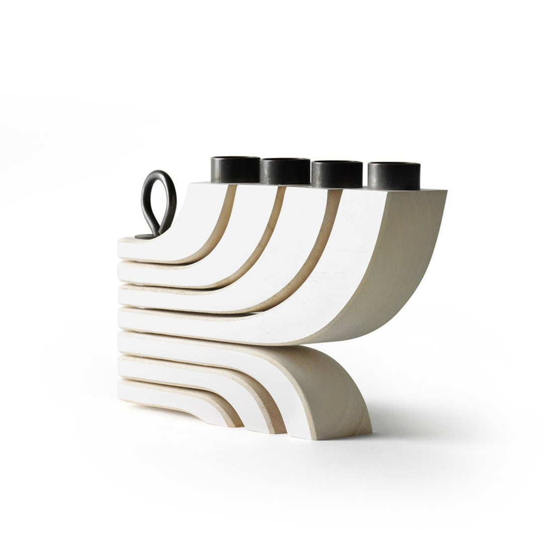 design house stockholm | nordic light candle holder | white