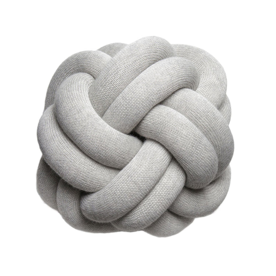 design house stockholm | knot cushion | white grey