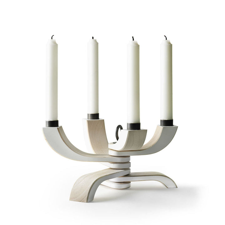 design house stockholm | nordic light candle holder | white
