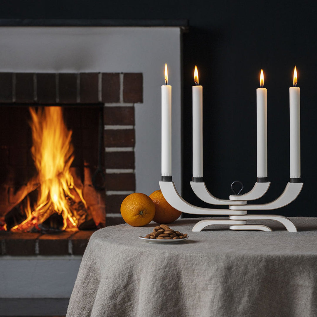 design house stockholm | nordic light candle holder | white