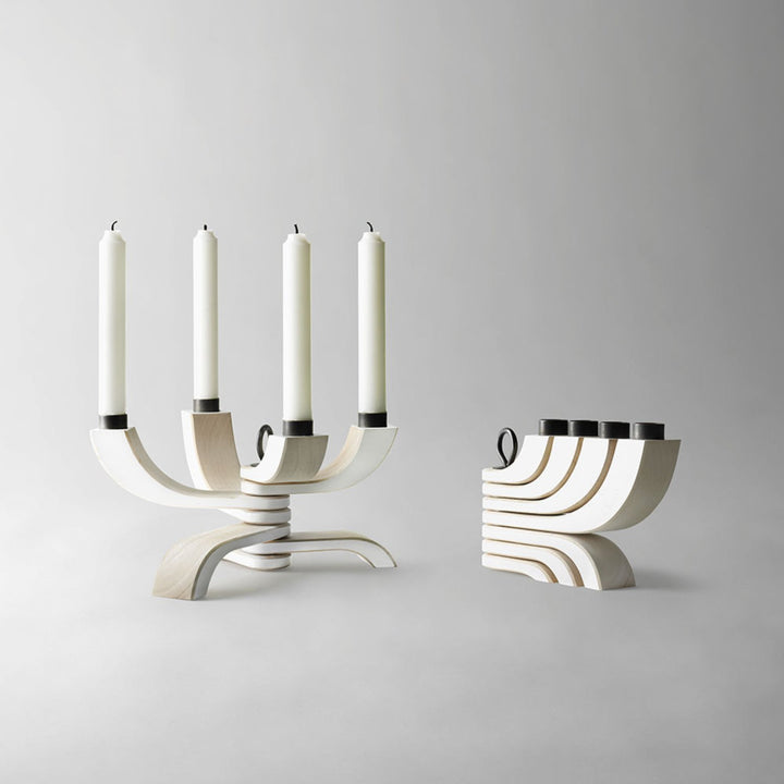 design house stockholm | nordic light candle holder | white