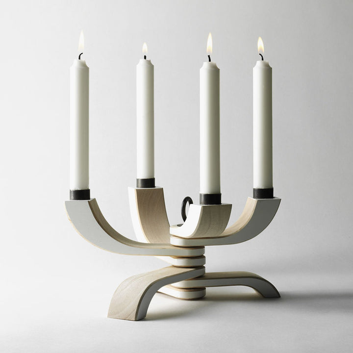 design house stockholm | nordic light candle holder | white