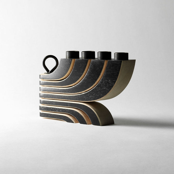 design house stockholm | nordic light candle holder | black