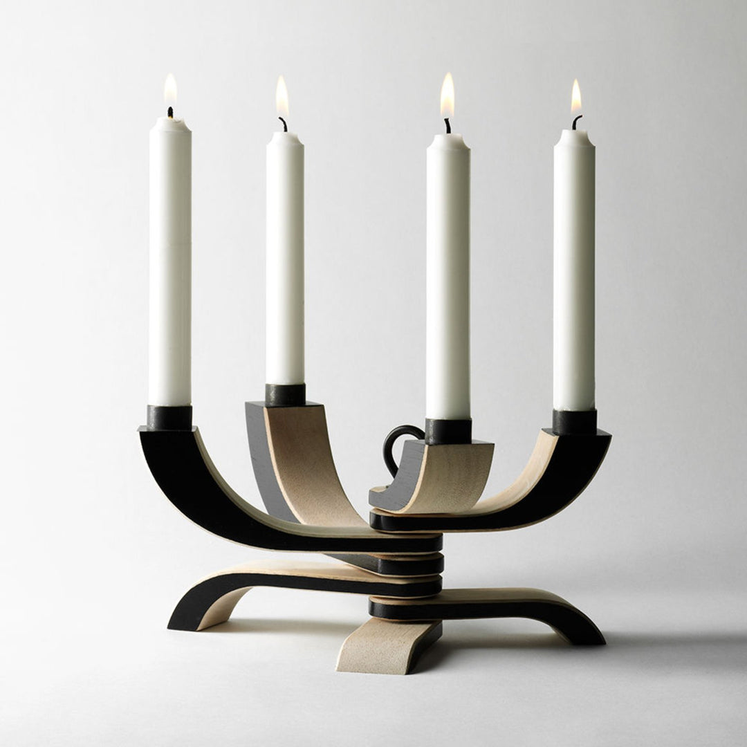 design house stockholm | nordic light candle holder | black