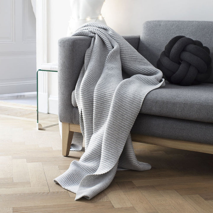 design house stockholm | pleece throw | light grey