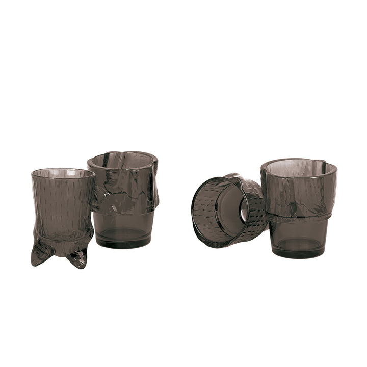 doiy | kitty stackable glasses | black