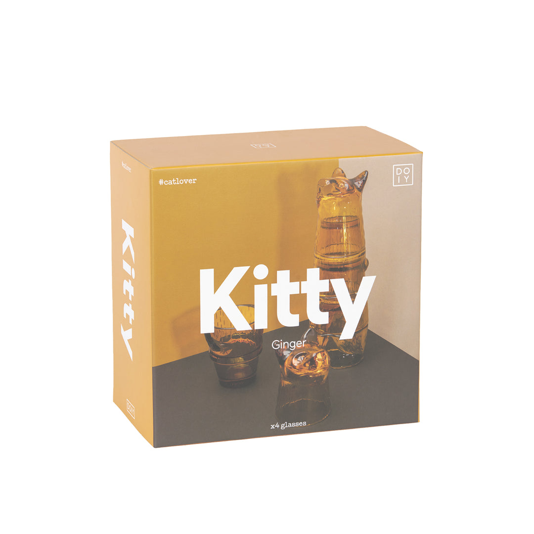 doiy | kitty stackable glasses | ginger