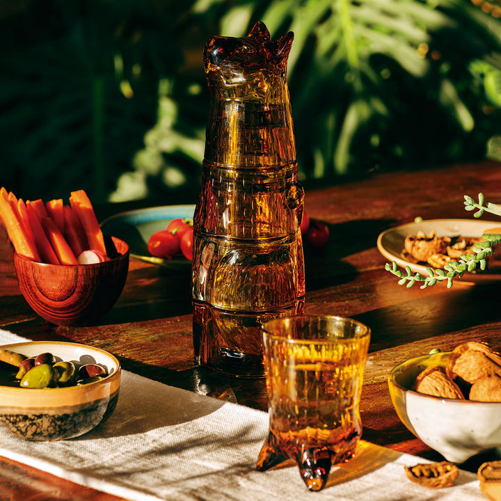 doiy | kitty stackable glasses | ginger