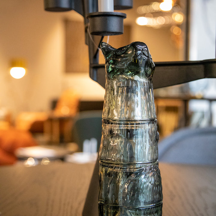 doiy | kitty stackable glasses | black