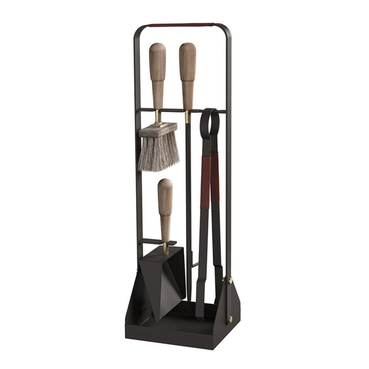 eldvarm | emma fire companion set with leather | havane