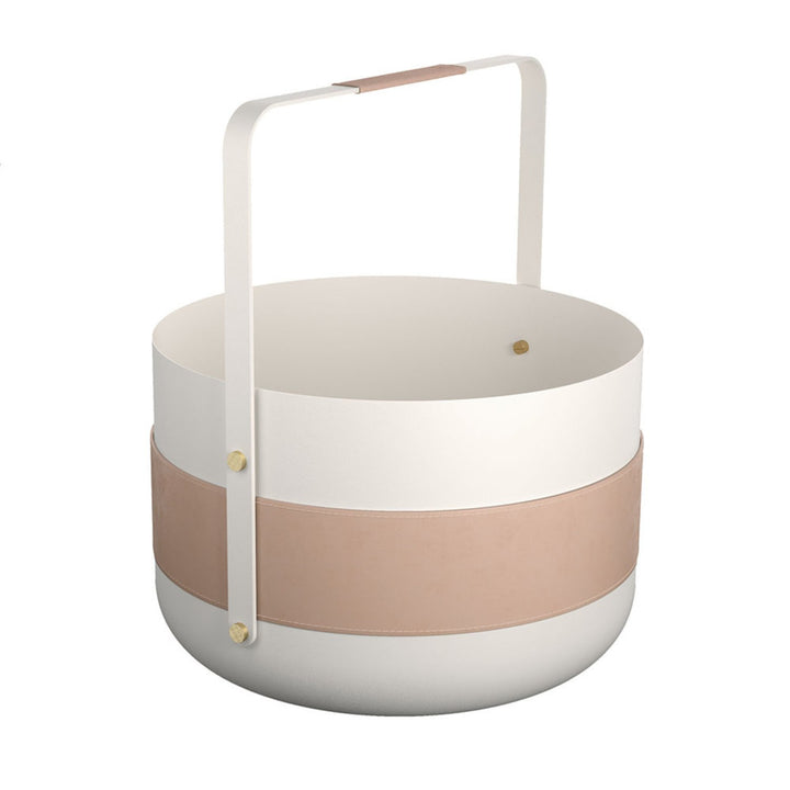 eldvarm | emma wood basket | blanc