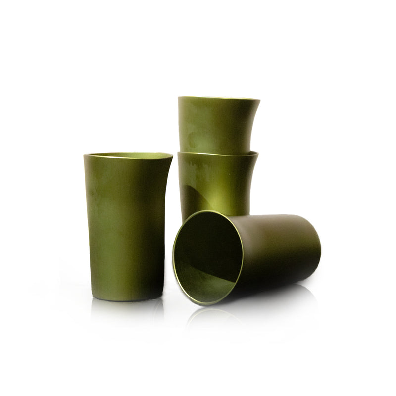 fink | beakers | set of 4 | olive green satin - special edition