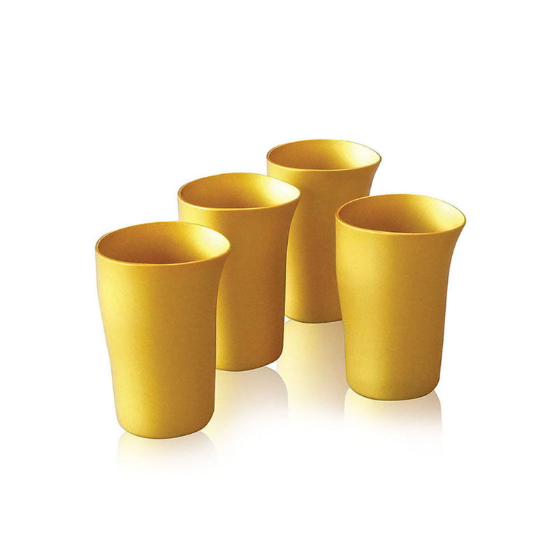 fink | beakers | set of 4 | gold yellow matte