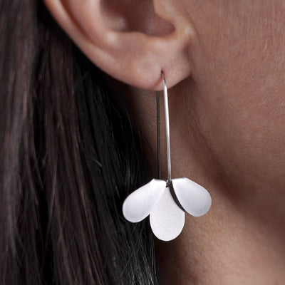 fink | earrings | flip curve | silver - 3DC