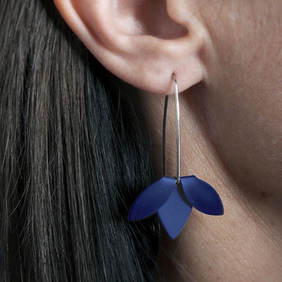 fink | earrings | flip point | blue