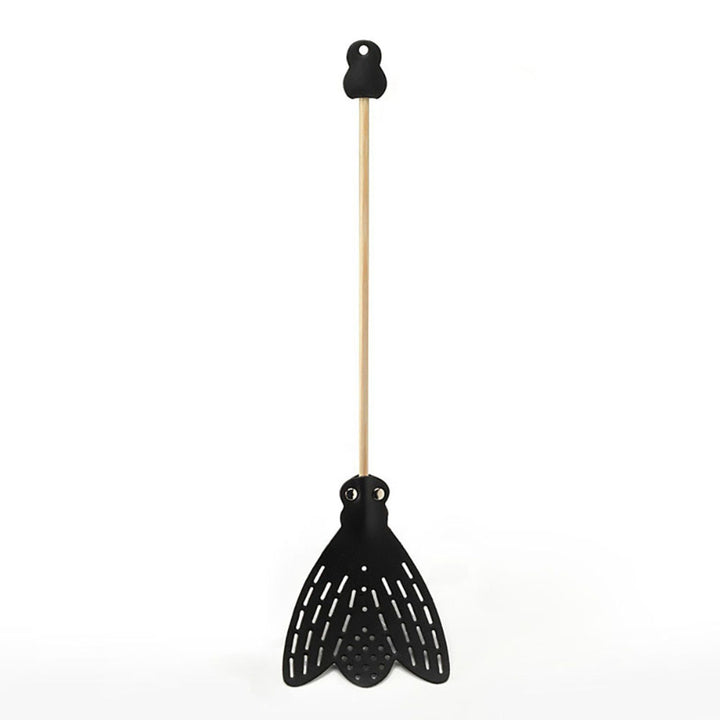 essey | fly fly leather flyswatter | black