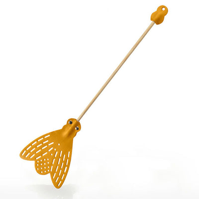 essey | fly fly leather flyswatter | natural