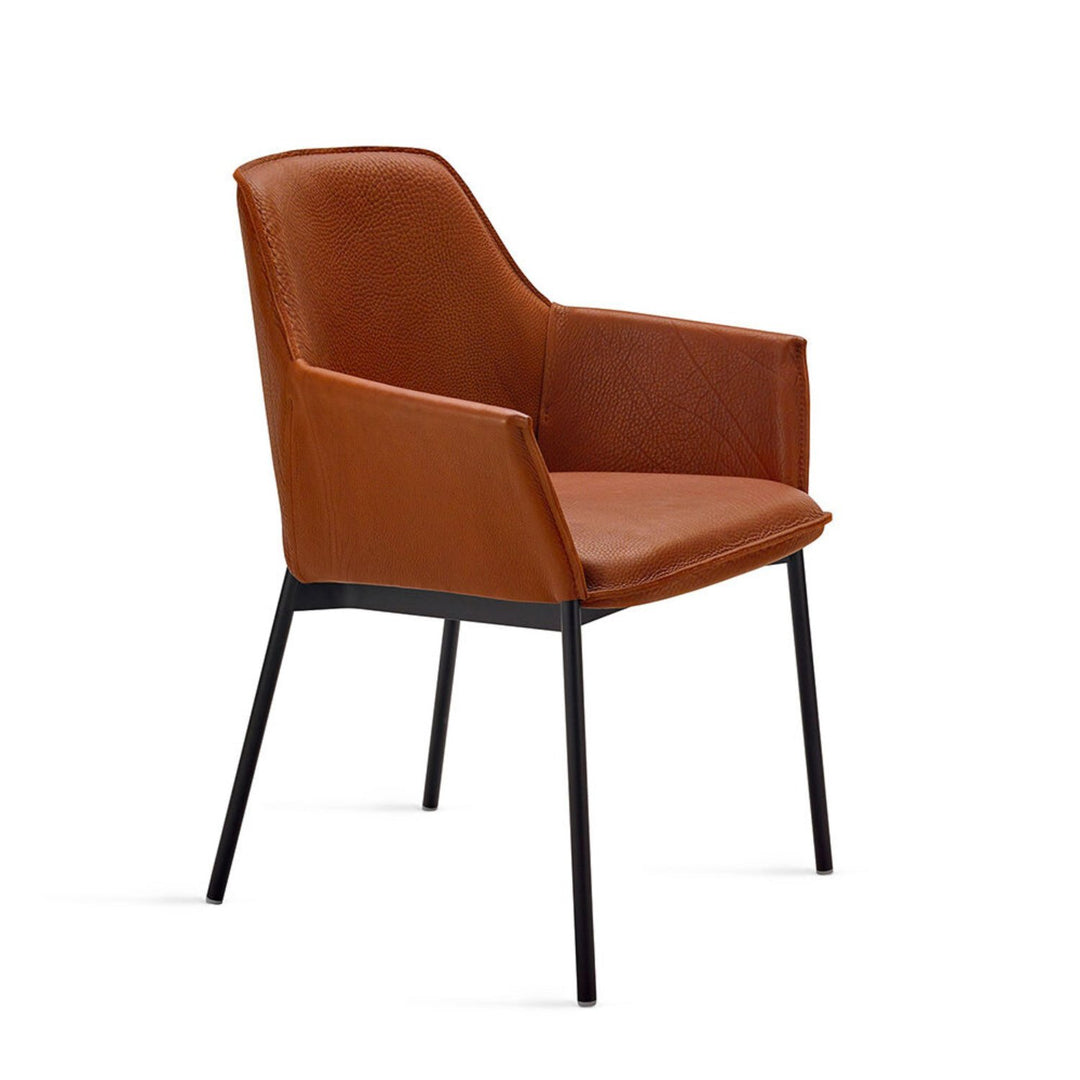 freifrau | grace armchair high | magnum cognac leather