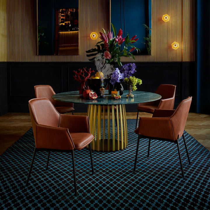 freifrau | grace armchair high | magnum cognac leather