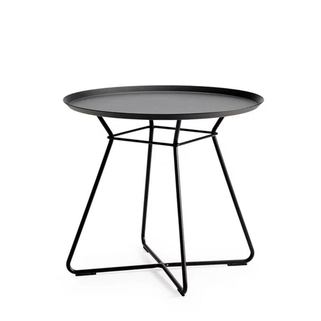 freifrau | leya coffee table with leather inlay | large | black